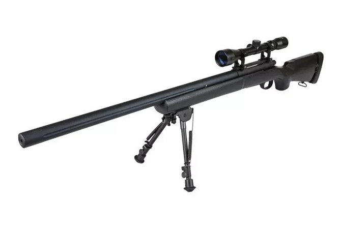 SW-04J Army sniper rifle replica (with scope and bipod) - black