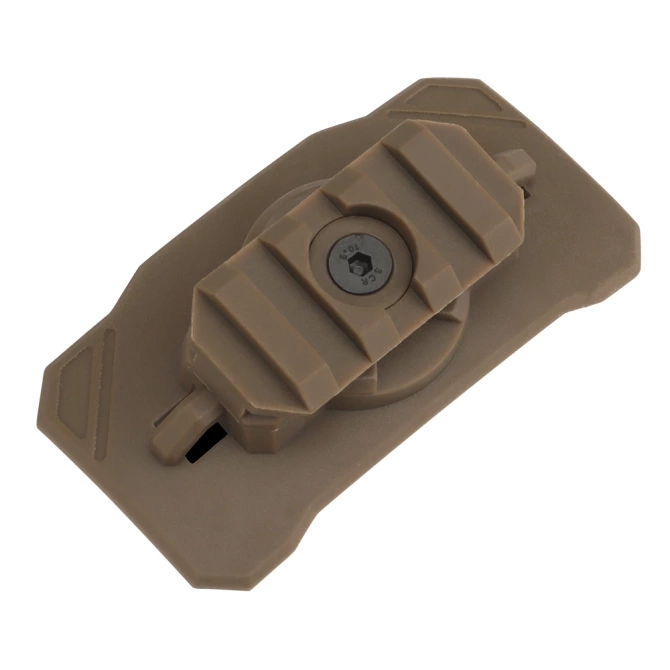 Universal flashlight mount for Wosport Tan helmet