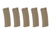 Set of 5 S-Mag Mid-Cap magazines for 125 BBs - tan