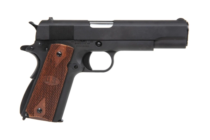 Pistolet GBB CyberGun Auto Ordnance M1911A1 - Matt Black Wood