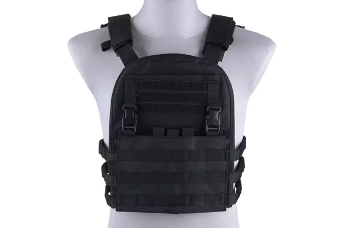 Kamizelka typu plate carrier z odpinanym panelem - czarna