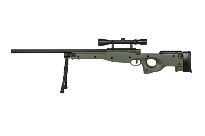 Warrior I sniper rifle replica (with scope and bipod) - olive