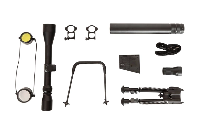 Replika karabinu snajperskiego SV-98 CORE™ z lunetą, dwójnogiem i tłumikiem - russian green