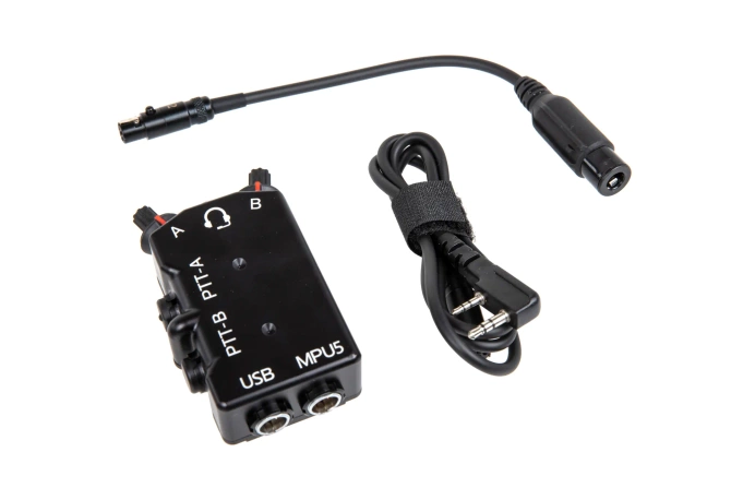 Double PTT button FMA FCS-DUAL Black