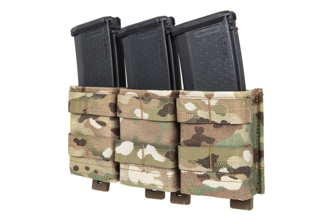 Potrójna otwarta ładownica na magazynki 7.62 mm Wosport Multicam