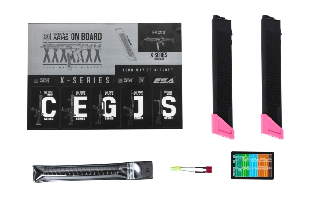 Karabinek ASG Specna Arms SA-FX02 FLEX™ BLDC™ HAL ETU Gen.2 Różowy + akumulator gratis