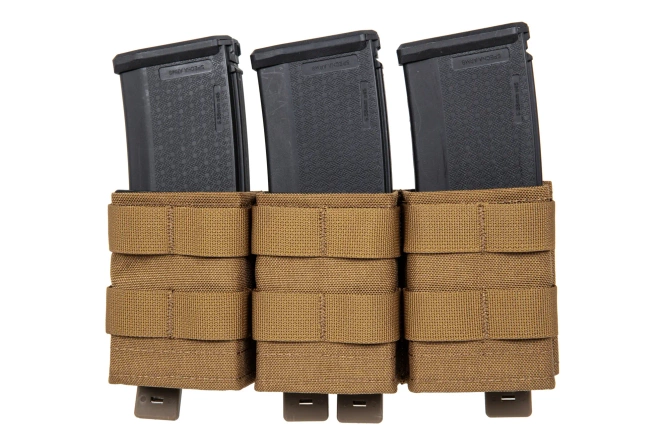 Triple open magazine pouch 7.62 mm Wosport Coyote Brown