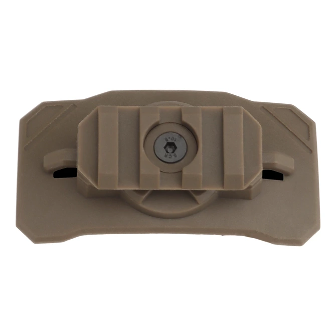 Universal flashlight mount for Wosport Tan helmet