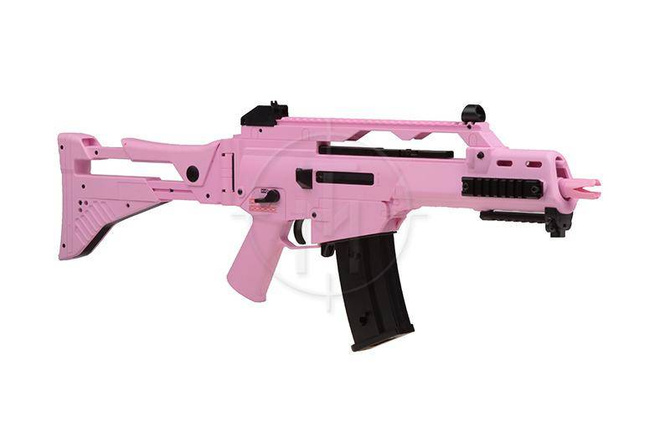 Replika karabinka H&K G36C IDZ F-AEG - różowy