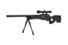 Specna Arms SA-S11 sniper airsoft rifle with scope and bipod Black