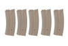 Zestaw 5 sztuk metalowych magazynków mid-cap 120 kulek Specna Arms Flat Dark Earth