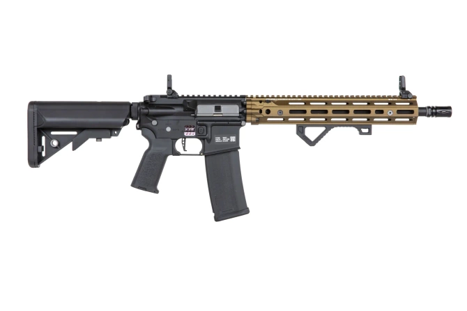 Karabinek ASG M4 Daniel Defense® SA-P28 RIS III 12.5'' Prime™ Aster II ETU z silnikiem bezszczotkowym Chaos Bronze - Specna Arms