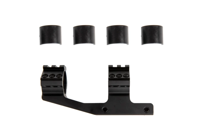 One-piece angled scope mount + upper RIS - Black