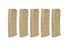 Set of 5 Polymer 200 BB's Mid-Cap magazines for M4/M16 replicas - Tan