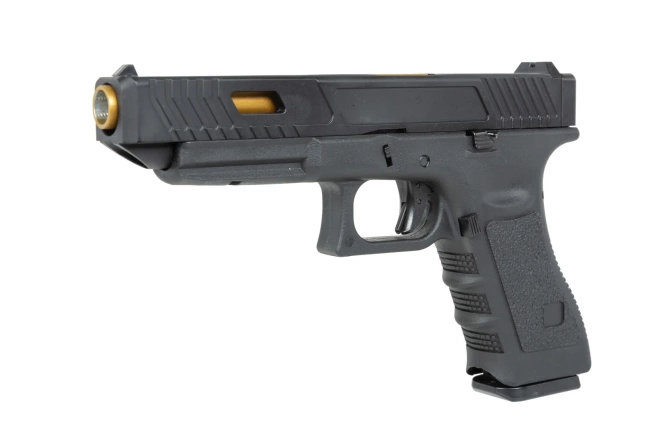 E&C EC-1202 airsoft pistol Black and gold
