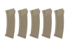Set of 5 S-Mag magazines for J series - Hi-cap - Tan
