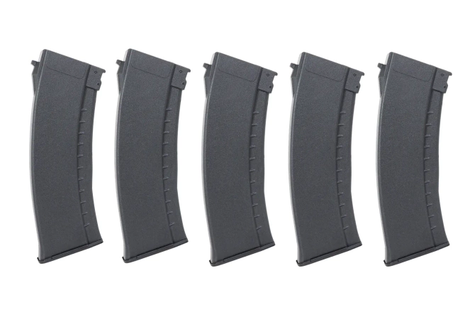 Set of 5 Hi-Cap 550-BB magazines Arcturus EMM AK74 "Bakelite" Wheel Black