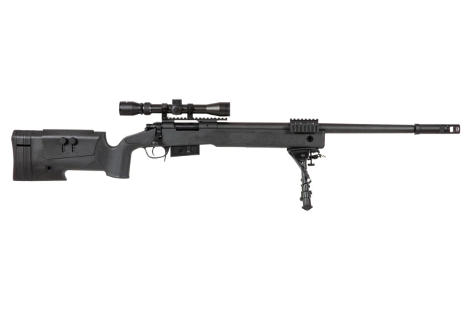 SA-S03 CORE™ High Velocity Sniper Rifle Replica with Scope and Bipod - black