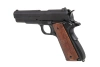 GBB CyberGun Auto Ordnance M1911A1 pistol - Matt Black Wood