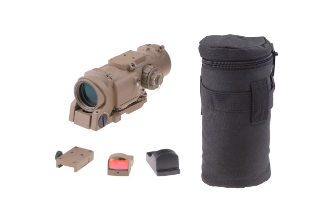 4x32E spotting scope with mini collimator - tan