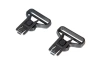 Gogle clips for helmets - black