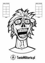 opakowanie tarcz 30szt. Tarcza zombie głowa