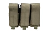 Triple M4/M16 Specna Arms magazine pouch with flap Olive