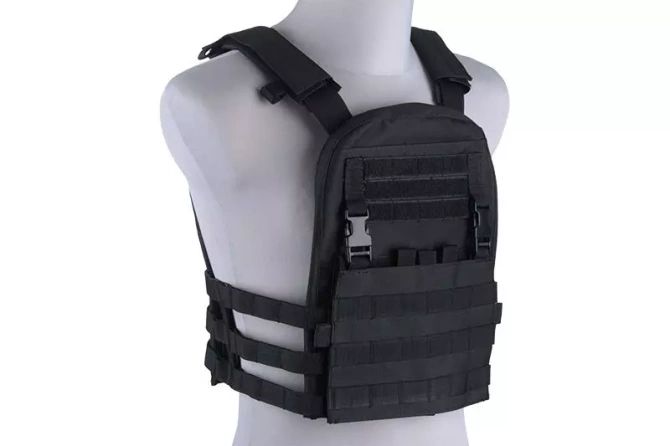 Plate Carrier w/ Removable Panel Tactical Vest - Black