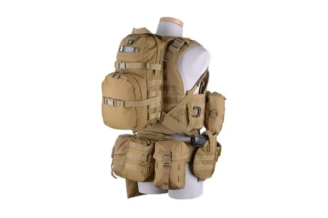 Cargo Pouch with Pocket - Tan