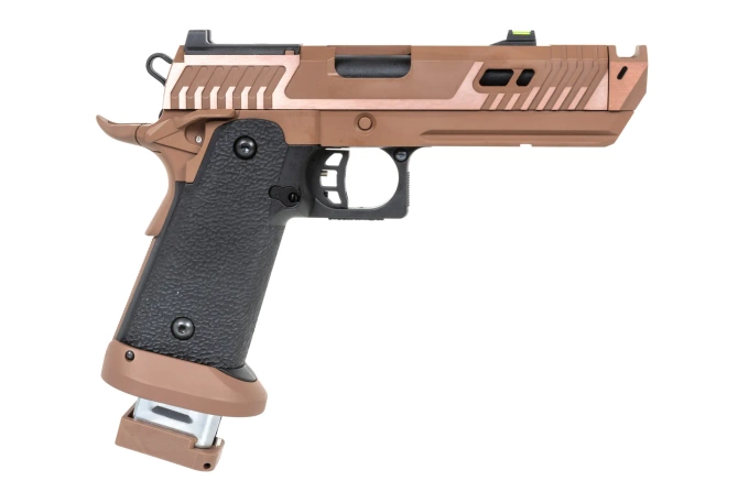 airsoft SRC Sahara Viper DUAL POWER pistol with transport case and CO2 magazine Flat Dark Earth