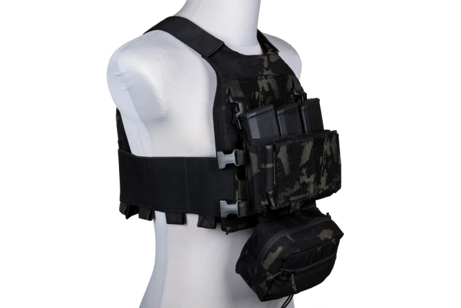 FCS-type tactical waistcoat with MK Chest Rig - Multicam Black