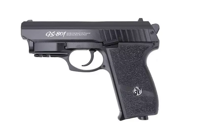 GS-801 pistol replica with laser target marker