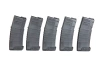Set of 5 mid-cap, 140-pellet magazines for AMB Mutant airsoft rifles - black