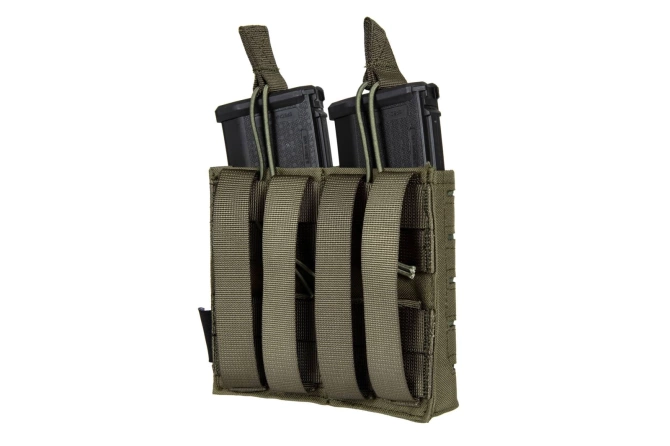 Podwójna ładownica Laser-Cut MOLLE na 2 magazynki typu M4/M16 - Ranger Green