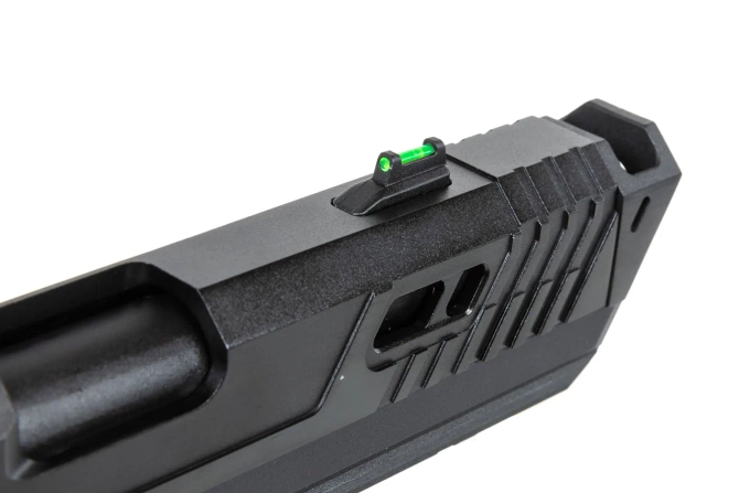 Pistolet ASG SRC Dark Viper DUAL POWER z walizką transportową i magazynkiem CO2 Czarny