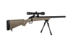 Specna Arms SA-S12 sniper airsoft rifle with scope and bipod Tan