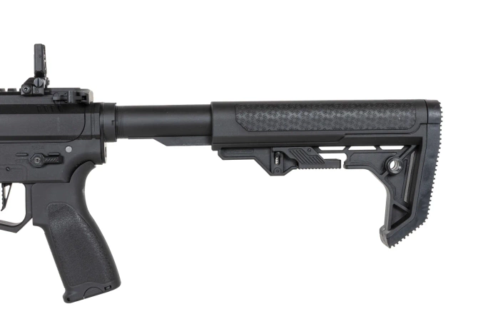 Pistolet maszynowy ASG Specna Arms M4 SA-FX01 FLEX™ HAL ETU Czarny z pomarańczowym urządzeniem wylotowym