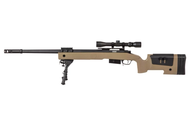SA-S03 CORE™ Sniper Rifle Replica with Scope and Bipod - Tan