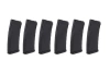 Zestaw 6 magazynków Mid-cap KWA na 120 kulek do replik M4/M16 Czarny