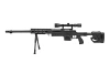 MB4411D sniper rifle replica with scope and bipod - black