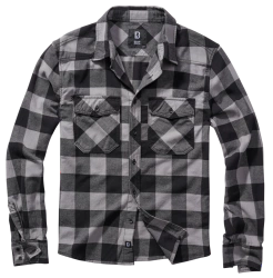 Koszula Flanelowa Brandit Checkshirt Szaro-Czarna