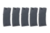 Set of 5 polymer mid-cap 120-ball magazines Specna Arms Black