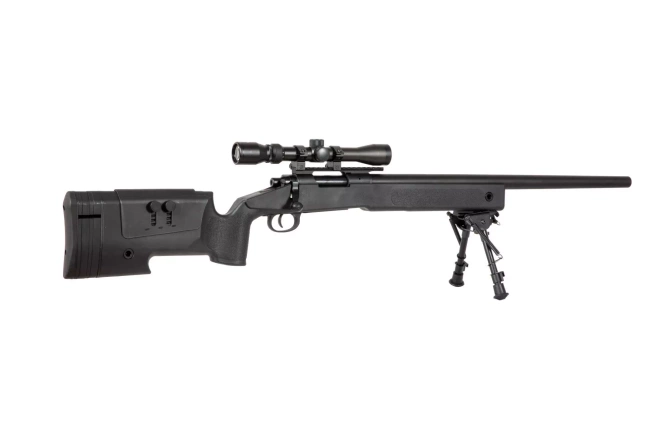 SA-S02 CORE™ Sniper Rifle Replica with Scope and Bipod - Black