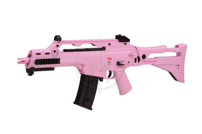 Replika karabinka H&K G36C IDZ F-AEG - różowy