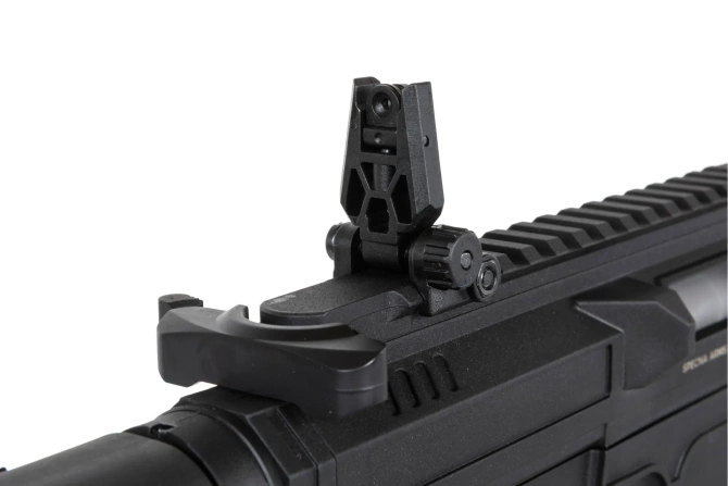 Pistolet maszynowy ASG Specna Arms M4 SA-FX01 FLEX™ HAL ETU Czarny z pomarańczowym urządzeniem wylotowym