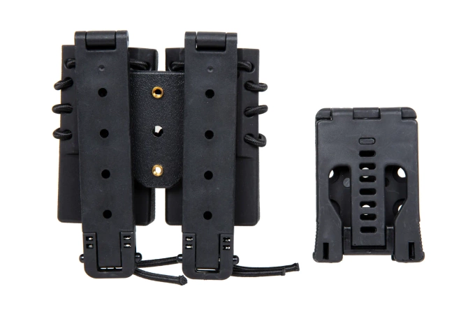 Carrier for 2 9mm magazines Wosport Urban Assault Quick Pull Black