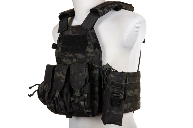 Kamizelka Plate Carrier Emerson Gear 6094A Style z zestawem ładownic Multicam Black