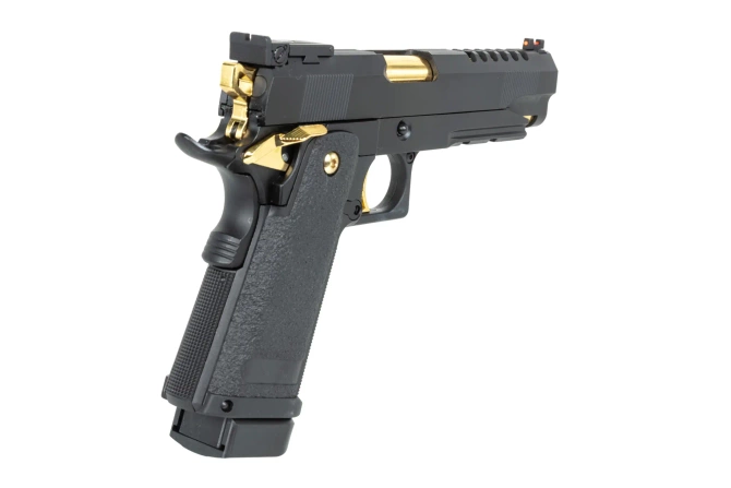 E&C EC-2104 airsoft pistol Black and gold