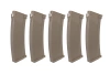 Set of 5 Mid-Cap S-Mag magazines for J-series 175 BBs Tan
