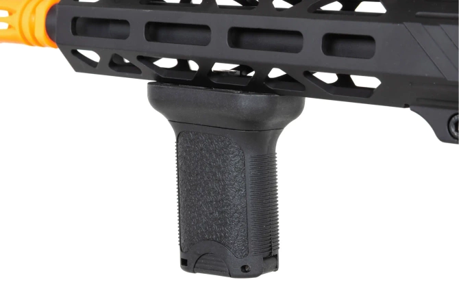 Karabinek ASG Specna Arms RRA M4 SA-E25 HAL ETU™ Czarny z pomarańczowym urządzeniem wylotowym